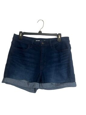 Old Navy Navy Blue Rolled Cuff Denim Shorts